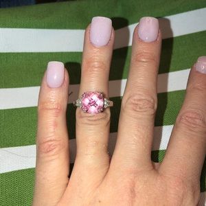 Pink sapphire cocktail ring